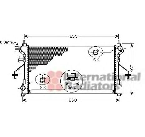 Radiator, racire motor VAN WEZEL 40002304 Radiator, racire motor VAN WEZEL 40002304
