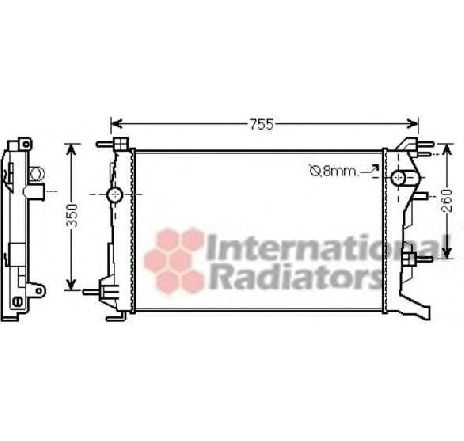 Radiator, racire motor VAN WEZEL 43002460 Radiator, racire motor VAN WEZEL 43002460