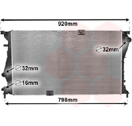 Radiator, racire motor VAN WEZEL 43002601 Radiator, racire motor VAN WEZEL 43002601