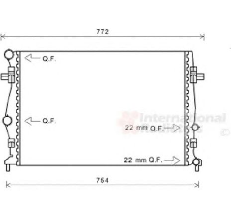 Radiator, racire motor VAN WEZEL 58002343 Radiator, racire motor VAN WEZEL 58002343