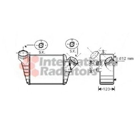 Intercooler, compresor VAN WEZEL 58004219 Intercooler, compresor VAN WEZEL 58004219