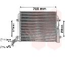 Condensator, climatizare VAN WEZEL 58005324</br>Piesa auto pentru Sistem de aer conditionat
