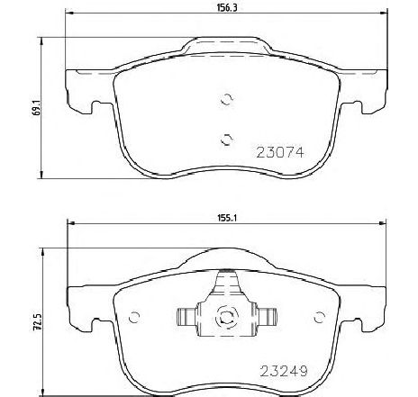 Set placute frana,frana disc TEXTAR 2307401 Set placute frana,frana disc TEXTAR 2307401