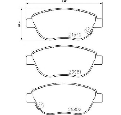 Set placute frana,frana disc TEXTAR 2454901 Set placute frana,frana disc TEXTAR 2454901