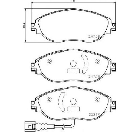 Set placute frana,frana disc TEXTAR 2473803 Set placute frana,frana disc TEXTAR 2473803