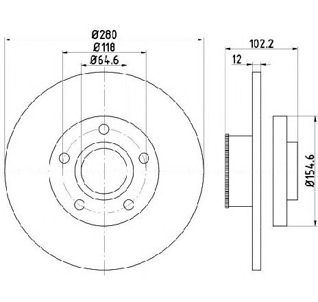 Disc frana TEXTAR 92153703 Disc frana TEXTAR 92153703