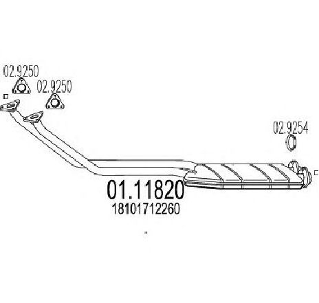 Racord evacuare MTS 01.11820</br>Piesa auto pentru Piese de montaj individuale Racord evacuare MTS 01.11820</br>Piesa auto pentru Piese de montaj individuale