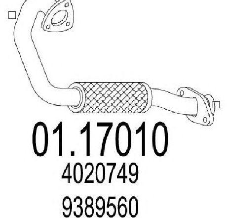 Racord evacuare MTS 01.17010</br>Piesa auto pentru Piese de montaj individuale Racord evacuare MTS 01.17010</br>Piesa auto pentru Piese de montaj individuale