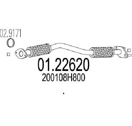 Racord evacuare MTS 01.22620</br>Piesa auto pentru Piese de montaj individuale Racord evacuare MTS 01.22620</br>Piesa auto pentru Piese de montaj individuale