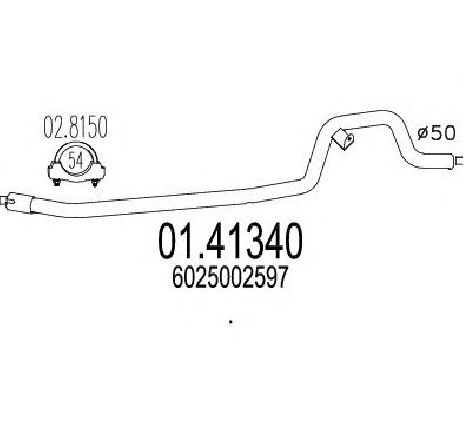 Racord evacuare MTS 01.41340</br>Piesa auto pentru Piese de montaj individuale Racord evacuare MTS 01.41340</br>Piesa auto pentru Piese de montaj individuale