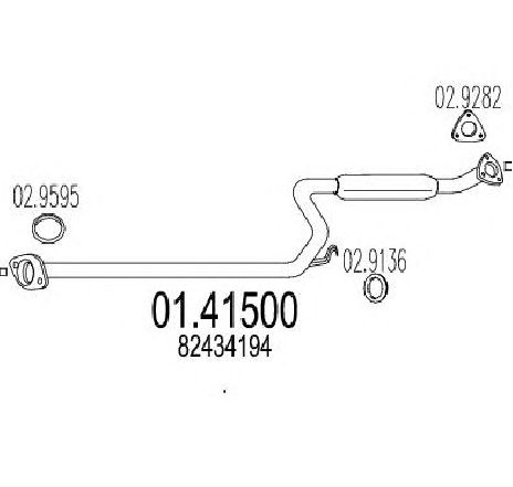 Racord evacuare MTS 01.41500</br>Piesa auto pentru Piese de montaj individuale Racord evacuare MTS 01.41500</br>Piesa auto pentru Piese de montaj individuale