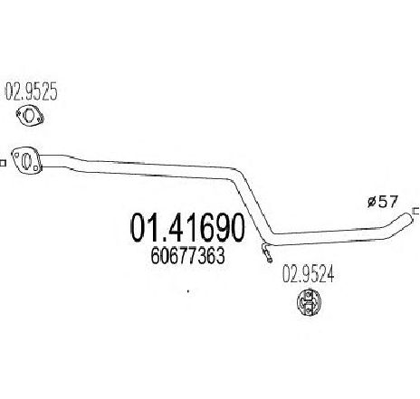 Racord evacuare MTS 01.41690</br>Piesa auto pentru Piese de montaj individuale Racord evacuare MTS 01.41690</br>Piesa auto pentru Piese de montaj individuale