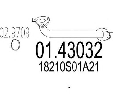 Racord evacuare MTS 01.43032</br>Piesa auto pentru Piese de montaj individuale Racord evacuare MTS 01.43032</br>Piesa auto pentru Piese de montaj individuale