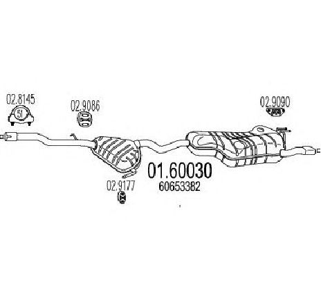 Toba esapament finala MTS 01.60030</br>Piesa auto pentru Sistemul de esapament Toba esapament finala MTS 01.60030</br>Piesa auto pentru Sistemul de esapament