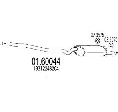 Toba esapament finala MTS 01.60044</br>Piesa auto pentru Sistemul de esapament Toba esapament finala MTS 01.60044</br>Piesa auto pentru Sistemul de esapament