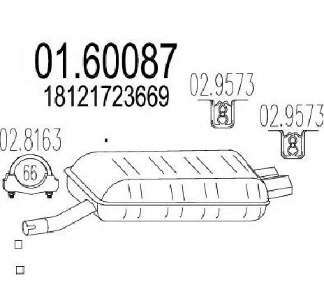 Toba esapament finala MTS 01.60087</br>Piesa auto pentru Sistemul de esapament Toba esapament finala MTS 01.60087</br>Piesa auto pentru Sistemul de esapament