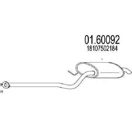 Toba esapament finala MTS 01.60092</br>Piesa auto pentru Sistemul de esapament Toba esapament finala MTS 01.60092</br>Piesa auto pentru Sistemul de esapament