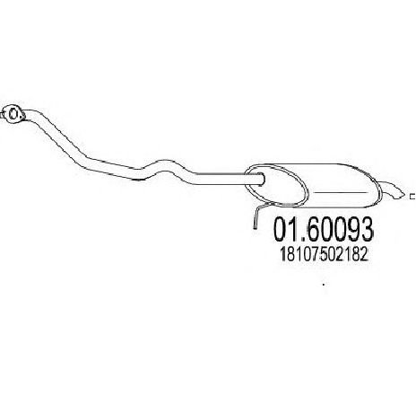 Toba esapament finala MTS 01.60093</br>Piesa auto pentru Sistemul de esapament Toba esapament finala MTS 01.60093</br>Piesa auto pentru Sistemul de esapament