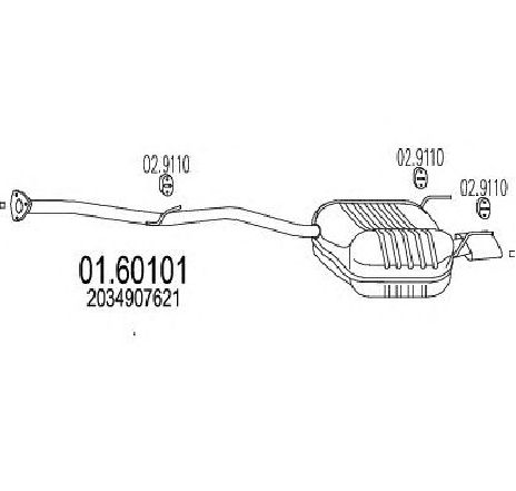 Toba esapament finala MTS 01.60101</br>Piesa auto pentru Sistemul de esapament Toba esapament finala MTS 01.60101</br>Piesa auto pentru Sistemul de esapament