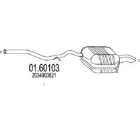 Toba esapament finala MTS 01.60103</br>Piesa auto pentru Sistemul de esapament Toba esapament finala MTS 01.60103</br>Piesa auto pentru Sistemul de esapament