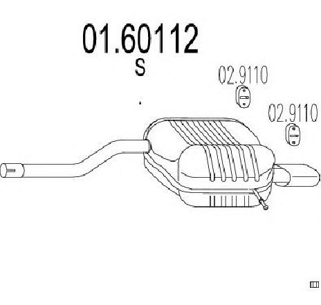 Toba esapament finala MTS 01.60112</br>Piesa auto pentru Sistemul de esapament Toba esapament finala MTS 01.60112</br>Piesa auto pentru Sistemul de esapament