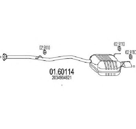 Toba esapament finala MTS 01.60114</br>Piesa auto pentru Sistemul de esapament Toba esapament finala MTS 01.60114</br>Piesa auto pentru Sistemul de esapament