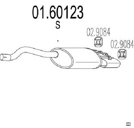 Toba esapament finala MTS 01.60123</br>Piesa auto pentru Sistemul de esapament Toba esapament finala MTS 01.60123</br>Piesa auto pentru Sistemul de esapament