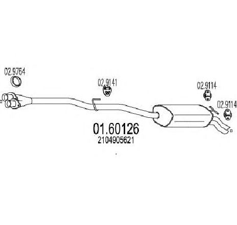 Toba esapament finala MTS 01.60126</br>Piesa auto pentru Sistemul de esapament Toba esapament finala MTS 01.60126</br>Piesa auto pentru Sistemul de esapament