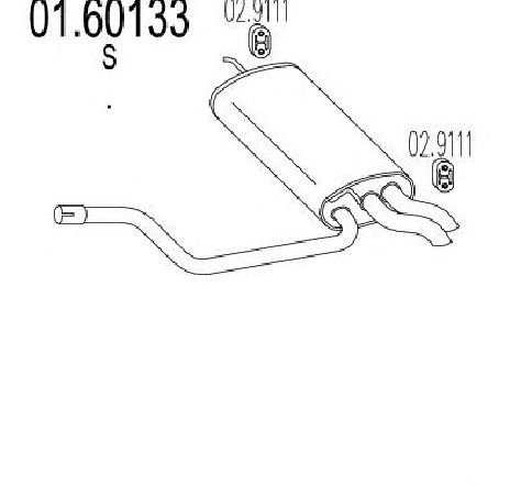 Toba esapament finala MTS 01.60133</br>Piesa auto pentru Sistemul de esapament Toba esapament finala MTS 01.60133</br>Piesa auto pentru Sistemul de esapament