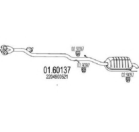 Toba esapament finala MTS 01.60137</br>Piesa auto pentru Sistemul de esapament Toba esapament finala MTS 01.60137</br>Piesa auto pentru Sistemul de esapament