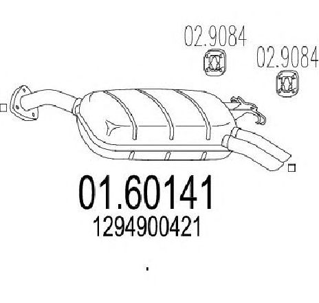 Toba esapament finala MTS 01.60141</br>Piesa auto pentru Sistemul de esapament Toba esapament finala MTS 01.60141</br>Piesa auto pentru Sistemul de esapament