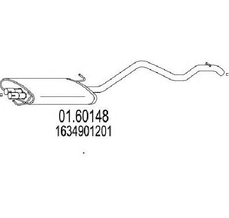 Toba esapament finala MTS 01.60148</br>Piesa auto pentru Sistemul de esapament Toba esapament finala MTS 01.60148</br>Piesa auto pentru Sistemul de esapament