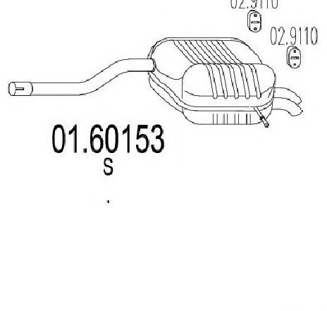 Toba esapament finala MTS 01.60153</br>Piesa auto pentru Sistemul de esapament Toba esapament finala MTS 01.60153</br>Piesa auto pentru Sistemul de esapament