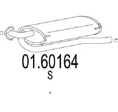 Toba esapament finala MTS 01.60164</br>Piesa auto pentru Sistemul de esapament Toba esapament finala MTS 01.60164</br>Piesa auto pentru Sistemul de esapament