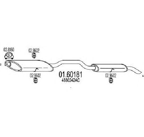Toba esapament finala MTS 01.60181</br>Piesa auto pentru Sistemul de esapament Toba esapament finala MTS 01.60181</br>Piesa auto pentru Sistemul de esapament