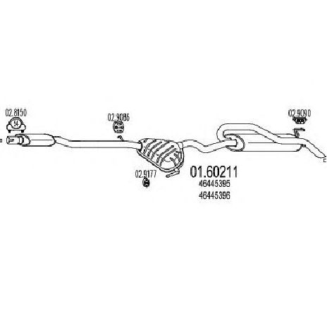 Toba esapament finala MTS 01.60211</br>Piesa auto pentru Sistemul de esapament Toba esapament finala MTS 01.60211</br>Piesa auto pentru Sistemul de esapament