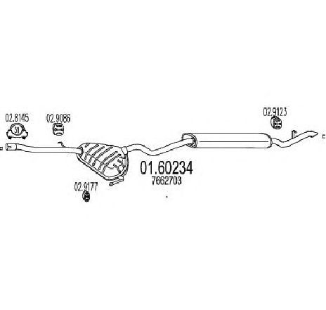 Toba esapament finala MTS 01.60234</br>Piesa auto pentru Sistemul de esapament Toba esapament finala MTS 01.60234</br>Piesa auto pentru Sistemul de esapament