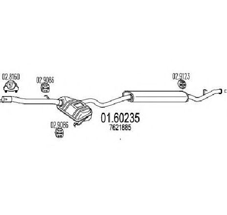 Toba esapament finala MTS 01.60235</br>Piesa auto pentru Sistemul de esapament Toba esapament finala MTS 01.60235</br>Piesa auto pentru Sistemul de esapament