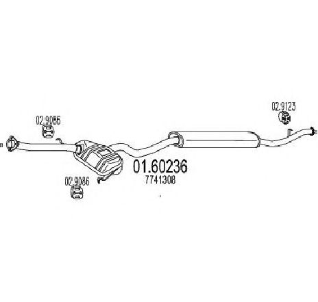 Toba esapament finala MTS 01.60236</br>Piesa auto pentru Sistemul de esapament Toba esapament finala MTS 01.60236</br>Piesa auto pentru Sistemul de esapament