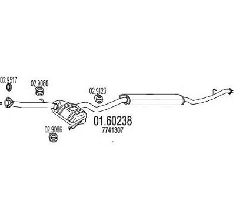 Toba esapament finala MTS 01.60238</br>Piesa auto pentru Sistemul de esapament Toba esapament finala MTS 01.60238</br>Piesa auto pentru Sistemul de esapament