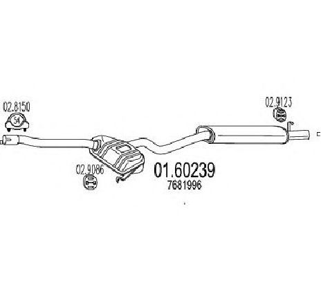 Toba esapament finala MTS 01.60239</br>Piesa auto pentru Sistemul de esapament Toba esapament finala MTS 01.60239</br>Piesa auto pentru Sistemul de esapament