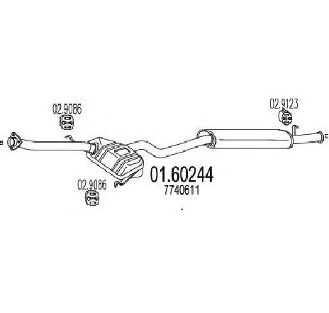 Toba esapament finala MTS 01.60244</br>Piesa auto pentru Sistemul de esapament Toba esapament finala MTS 01.60244</br>Piesa auto pentru Sistemul de esapament