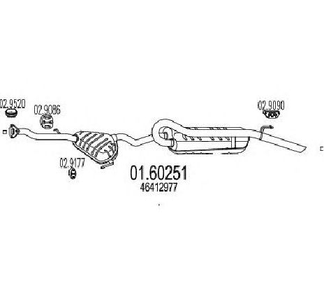 Toba esapament finala MTS 01.60251</br>Piesa auto pentru Sistemul de esapament Toba esapament finala MTS 01.60251</br>Piesa auto pentru Sistemul de esapament