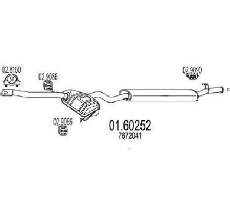 Toba esapament finala MTS 01.60252</br>Piesa auto pentru Sistemul de esapament Toba esapament finala MTS 01.60252</br>Piesa auto pentru Sistemul de esapament