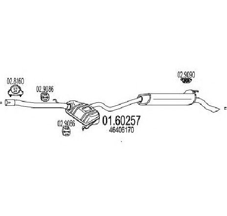 Toba esapament finala MTS 01.60257</br>Piesa auto pentru Sistemul de esapament Toba esapament finala MTS 01.60257</br>Piesa auto pentru Sistemul de esapament