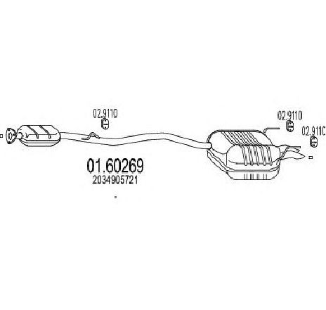 Toba esapament finala MTS 01.60269</br>Piesa auto pentru Sistemul de esapament Toba esapament finala MTS 01.60269</br>Piesa auto pentru Sistemul de esapament