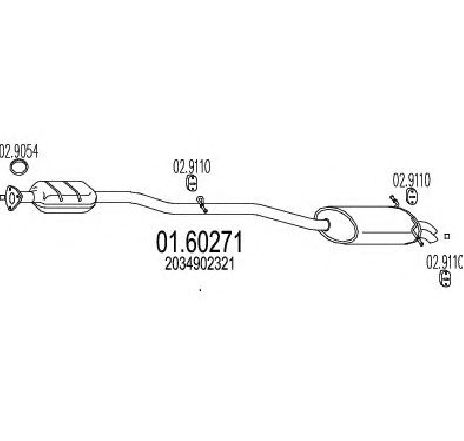 Toba esapament finala MTS 01.60271</br>Piesa auto pentru Sistemul de esapament Toba esapament finala MTS 01.60271</br>Piesa auto pentru Sistemul de esapament