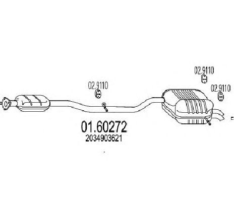 Toba esapament finala MTS 01.60272</br>Piesa auto pentru Sistemul de esapament Toba esapament finala MTS 01.60272</br>Piesa auto pentru Sistemul de esapament
