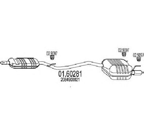 Toba esapament finala MTS 01.60281</br>Piesa auto pentru Sistemul de esapament Toba esapament finala MTS 01.60281</br>Piesa auto pentru Sistemul de esapament