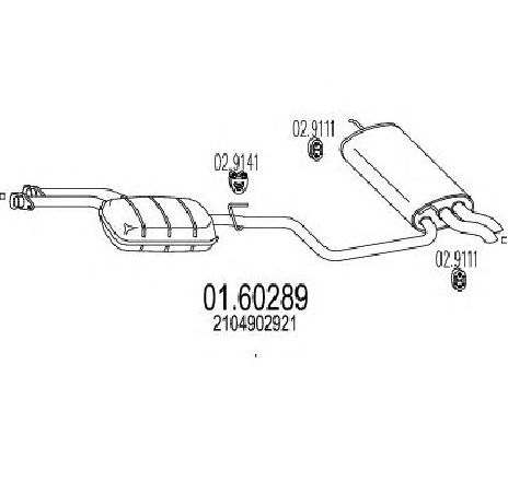 Toba esapament finala MTS 01.60289</br>Piesa auto pentru Sistemul de esapament Toba esapament finala MTS 01.60289</br>Piesa auto pentru Sistemul de esapament